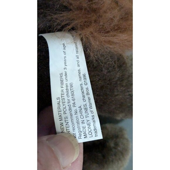 Vintage 1996 Looney Tunes Tazmanian Devil Plush Toy ACE Play by Play 10" - Picture 6 of 7